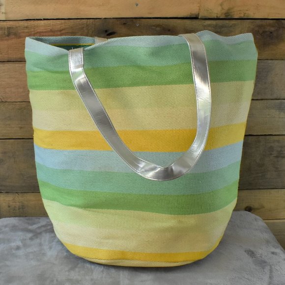 Handbags - Striped Beach Tote Bag